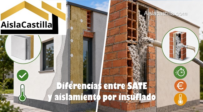 Diferencias entre SATE y aislamiento por insuflado