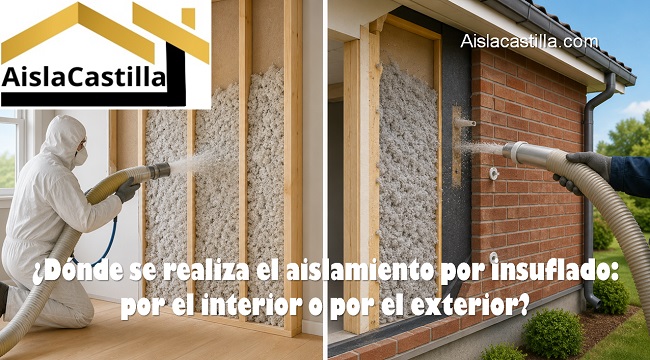 Dónde se realiza el aislamiento por insuflado por el interior o por el exterior