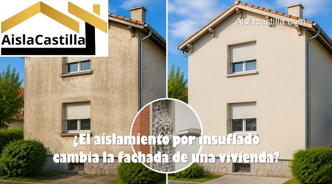 El aislamiento por insuflado cambia la fachada de una vivienda